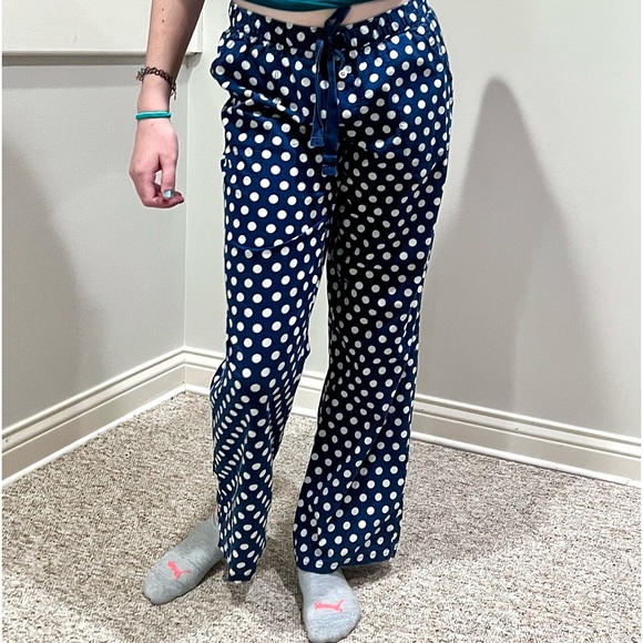 Aerie American Eagle L Navy Polka Dot Pajama Pants! EUC! - Picture 3 of 13